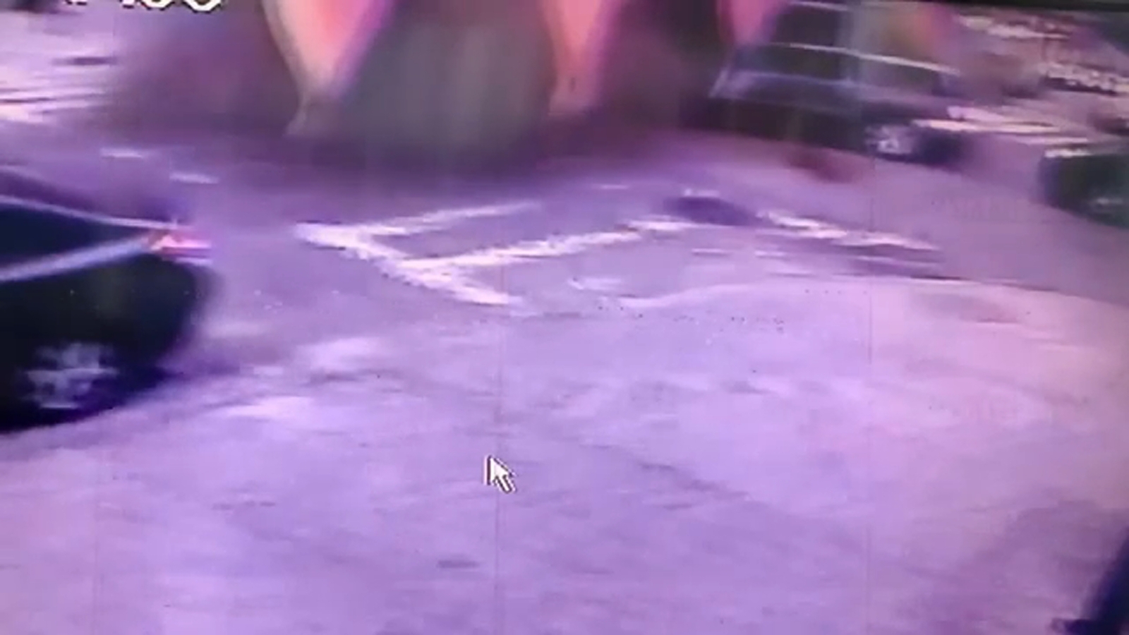 WATCH Gas line rupture sends debris flying, creates gaping hole in