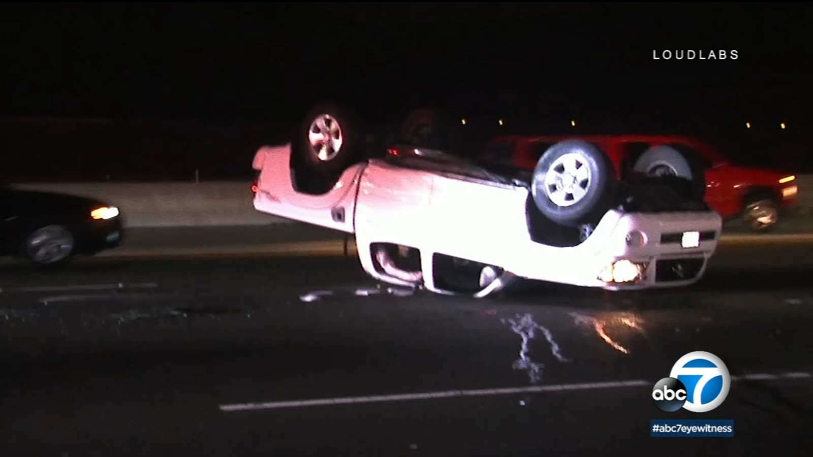 Several injured, including children, in twocar rollover crash on 60