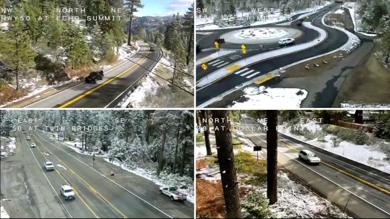 Early fall snow blankets parts of Lake Tahoe