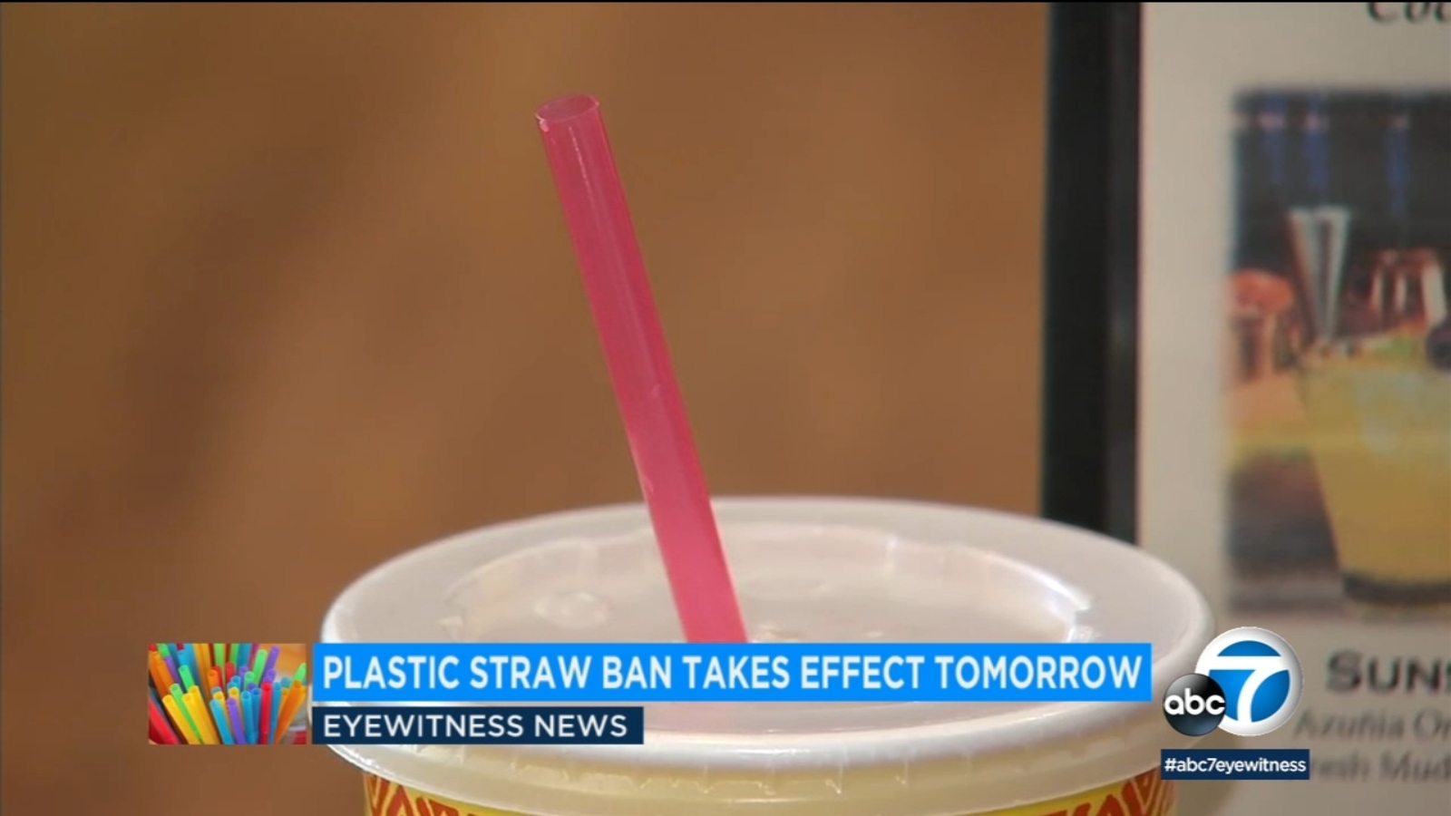 LA's plastic straw restriction at restaurants to go into effect for the