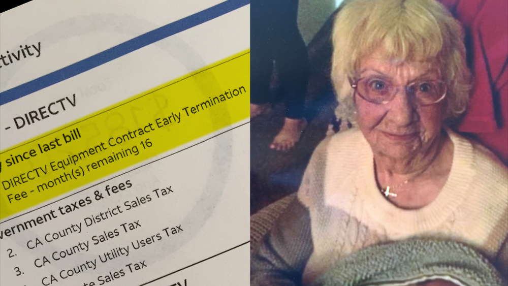 Woman dies at 102, DirecTV charges early termination fee