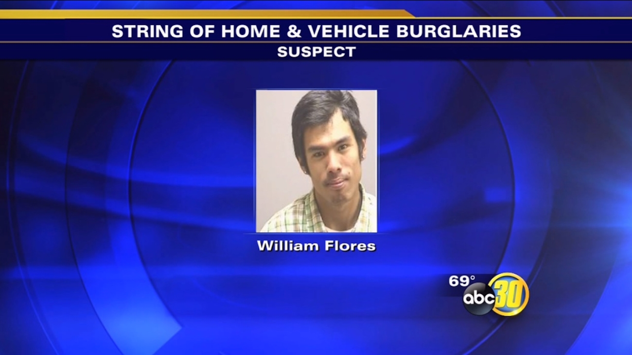 Suspect arrested in Kingsburg home, vehicle burglaries