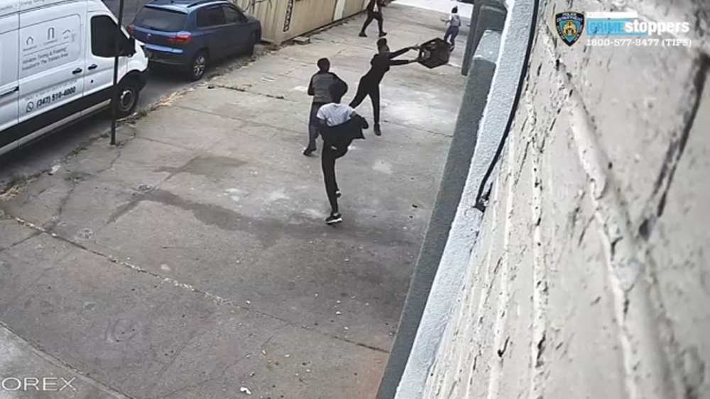 2 caught on camera throwing milk crate at synagogue