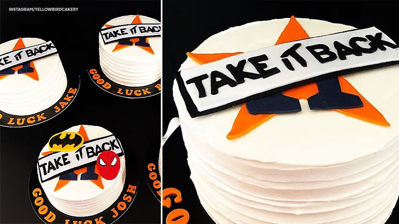 Yellow Bird Cakery S Good Luck Cakes Decorated For Houston Astros