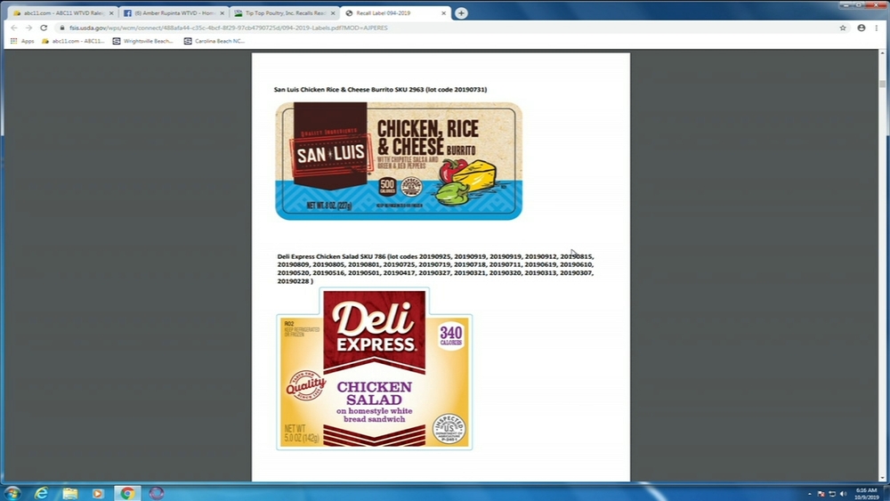 USDA expands chicken recall