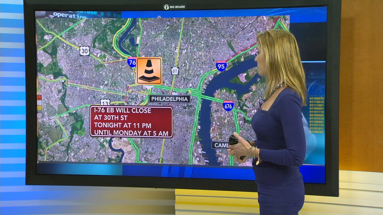 Schuylkill Expressway EB closed all weekend