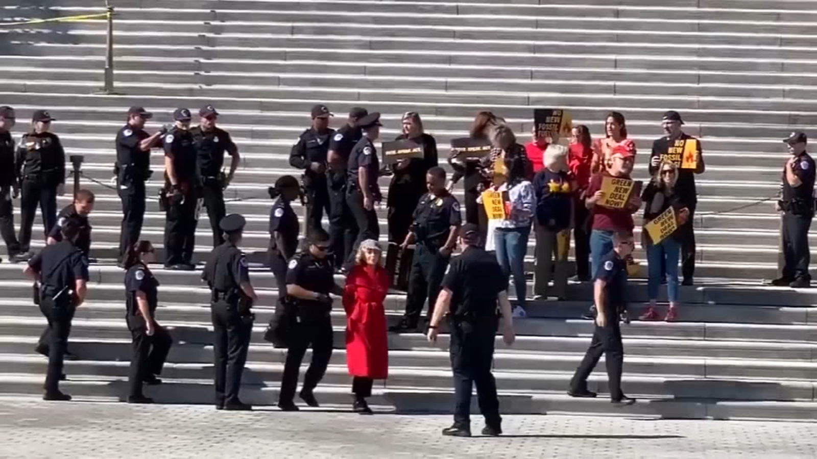 Jane Fonda arrested at climate change protest outside US Capitol - WLS-TV
