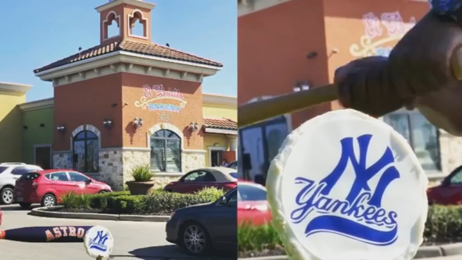 Houston bakery uses unsold Yankees cookies for batting practice Video
