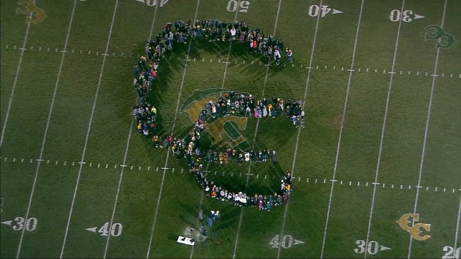 Friday Flyover Coal City HS Formation 1 ABC7 Chicago
