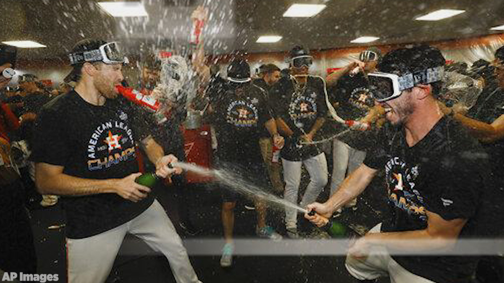 Astros get wild in ALCS locker room celebration