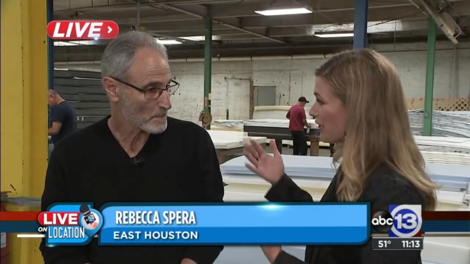 Live On Location Texas Mattress Makers ABC13 Houston