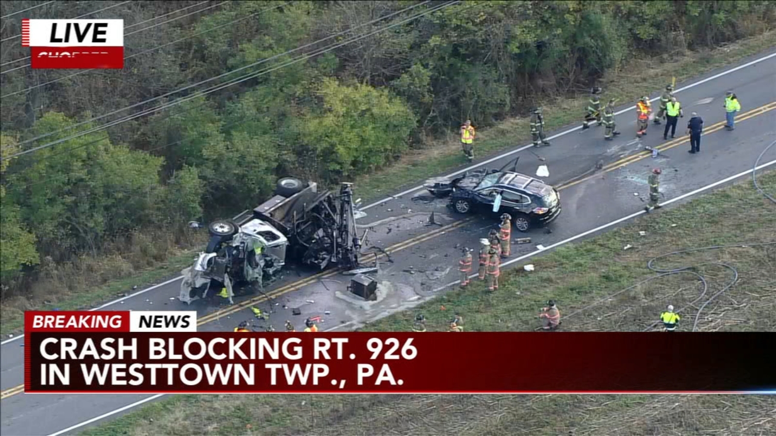 SUV, commercial truck involved in accident on Route 926 in Westtown
