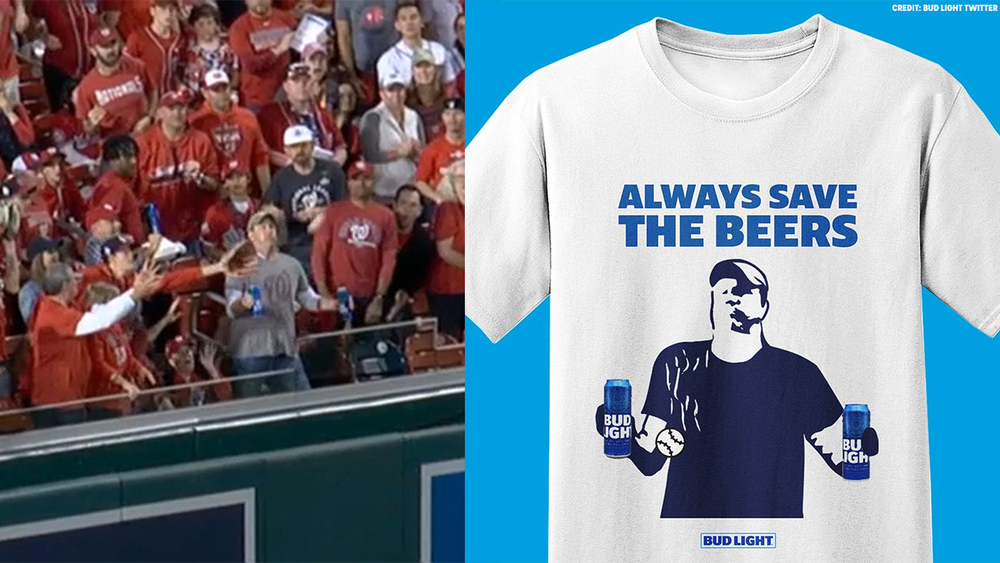 Nat fan to wear Bud Light shirt to Game 6 of World Series