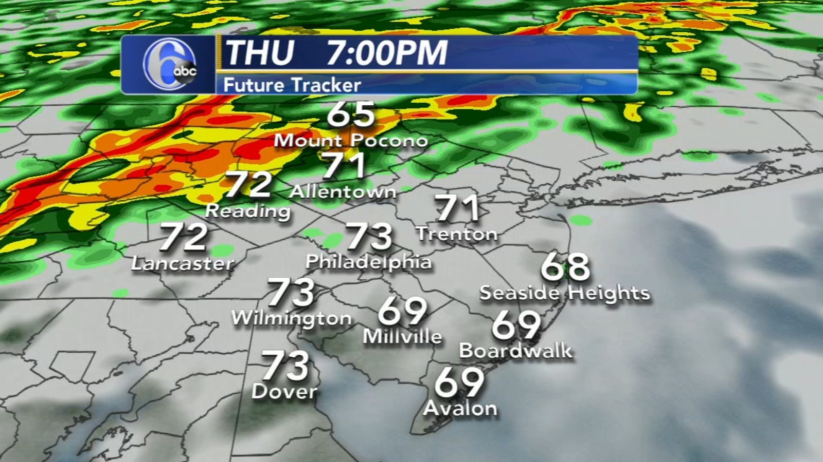 AccuWeather forecast for Philadelphia, Pennsylvania, New Jersey and