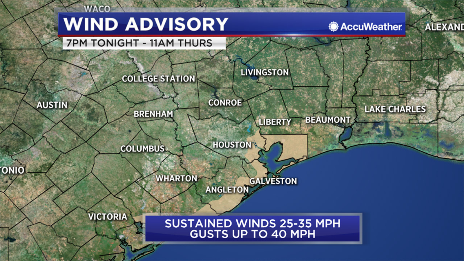 HOUSTON WEATHER Wind gusts over 40 mph tonight, wind chill near