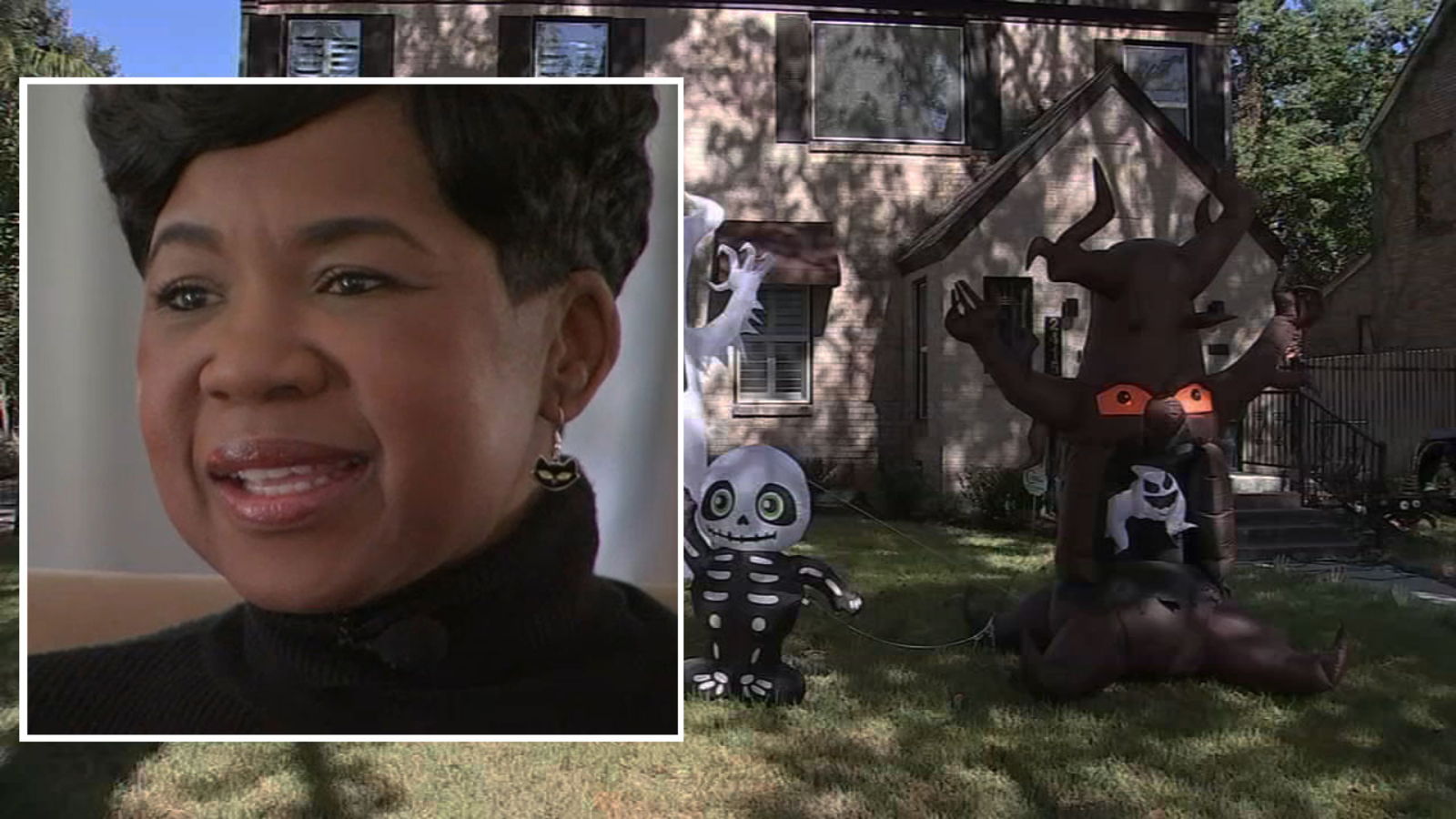 Neighbors restore vandalized Halloween decorations ABC13 Houston