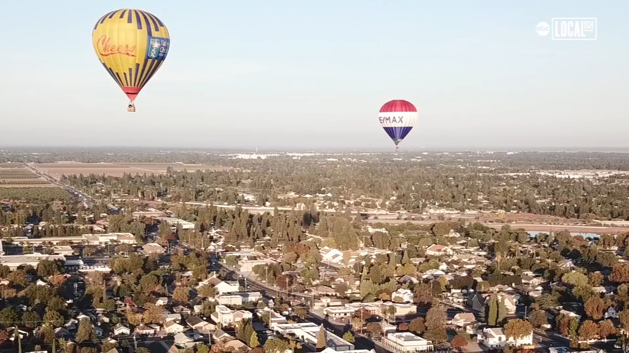 Hot air balloons take to the skies above Clovis