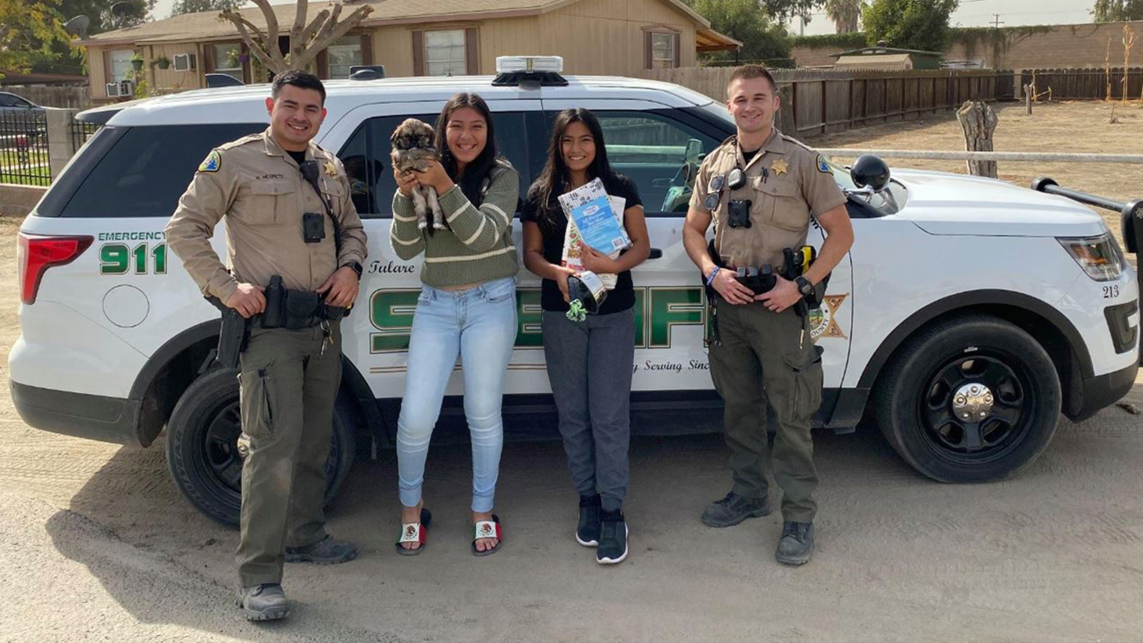 Deputies bring new puppy to Tulare Co. family who lost theirs in dog