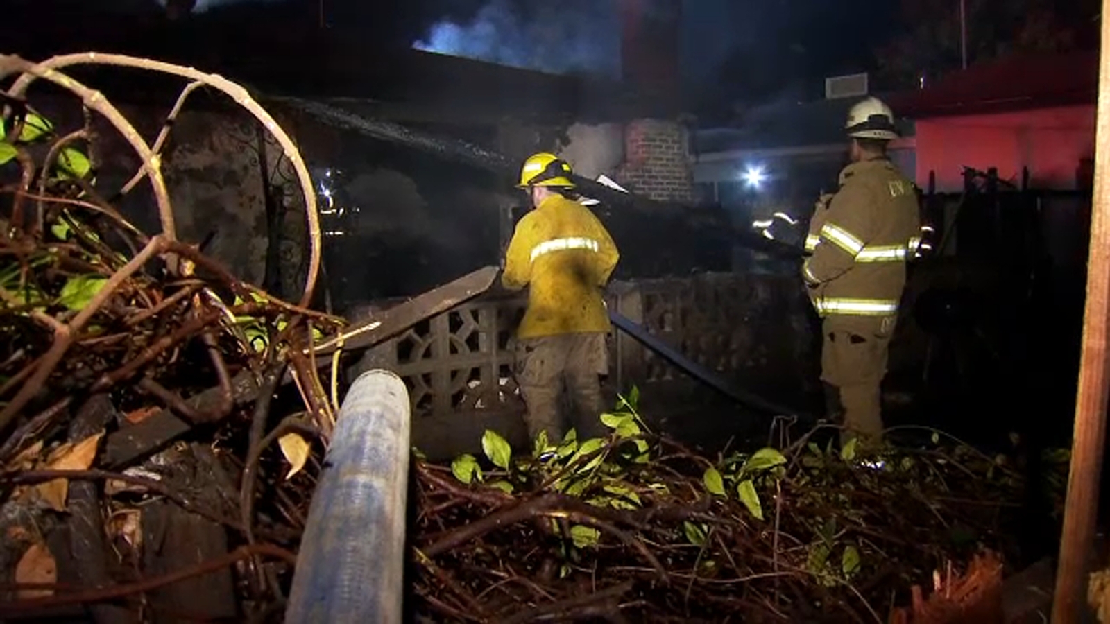Family's home destroyed, 2 dogs killed in early morning fire in Dinuba