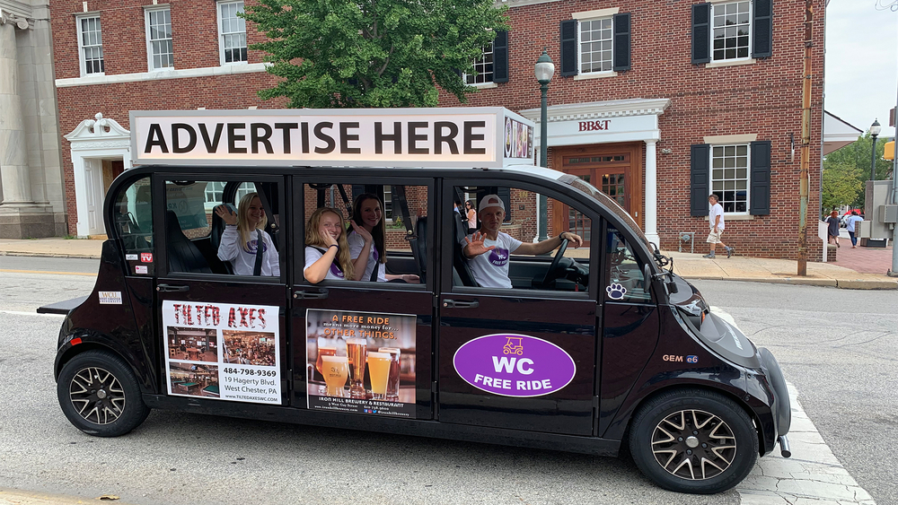 Free golf cart rides in the name of community and the environment
