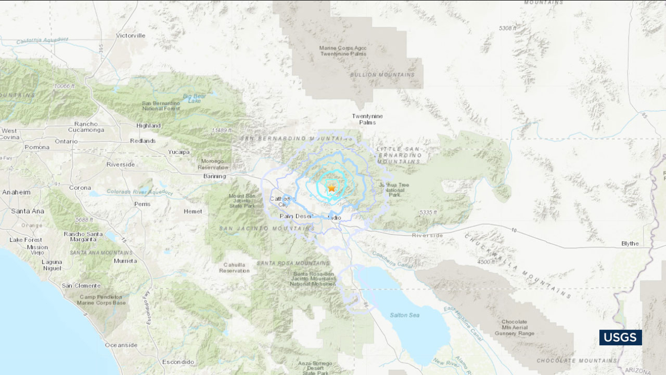 Earthquake near me palm springs