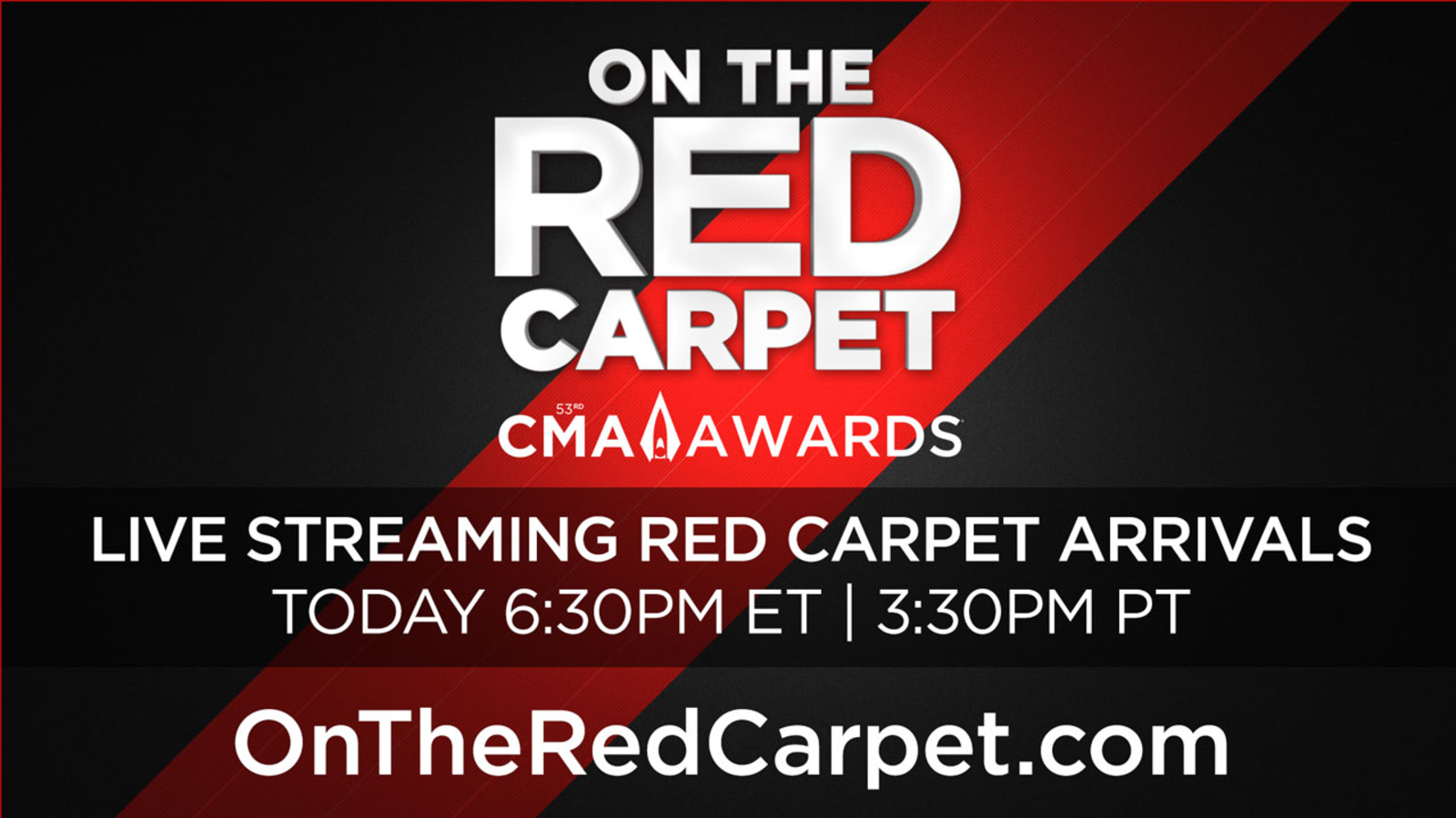 On The Red Carpet at CMA Awards streaming live from Nashville