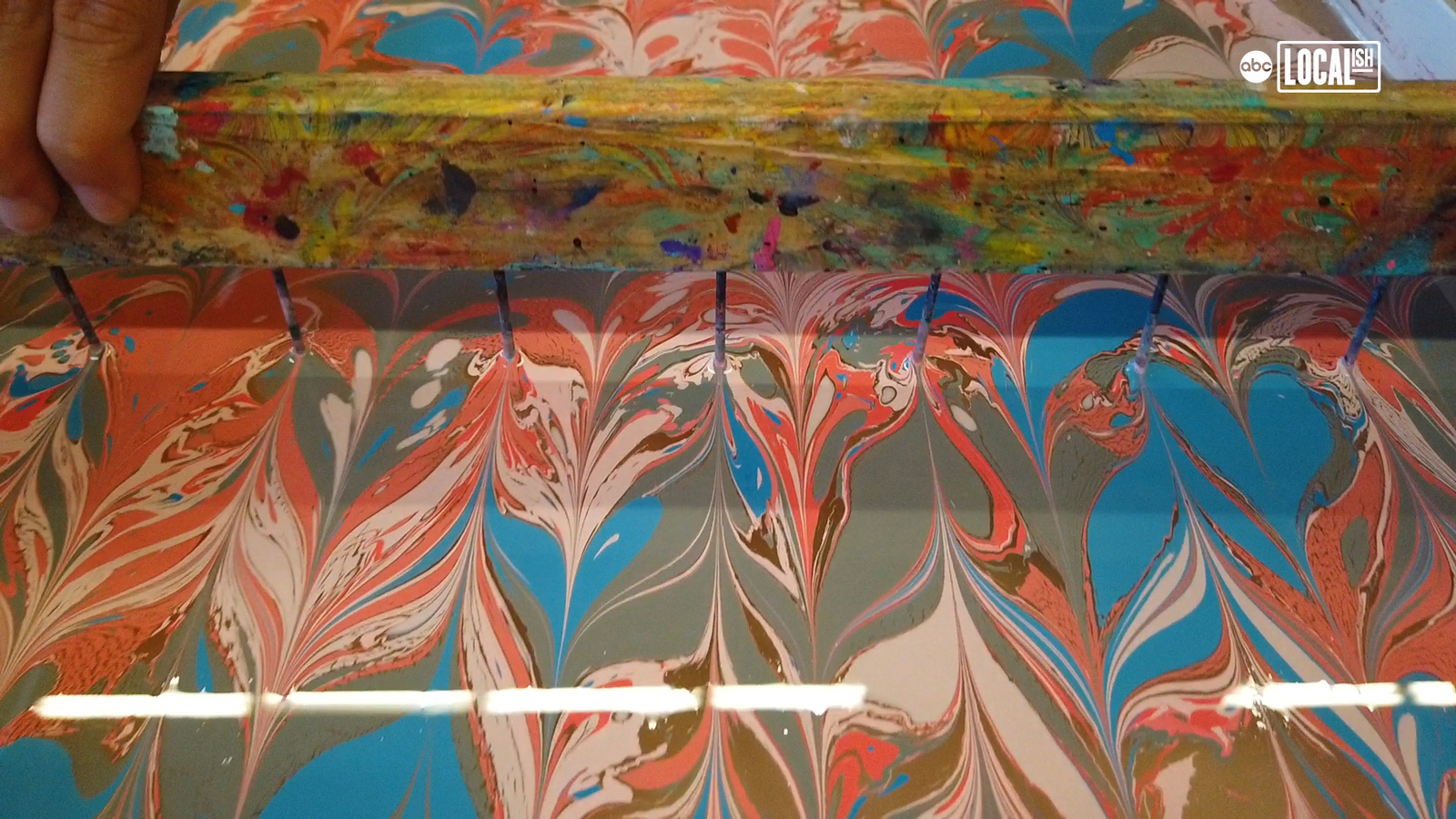 How to Create Magical Water Marbled Designs on Silk ABC7 New York