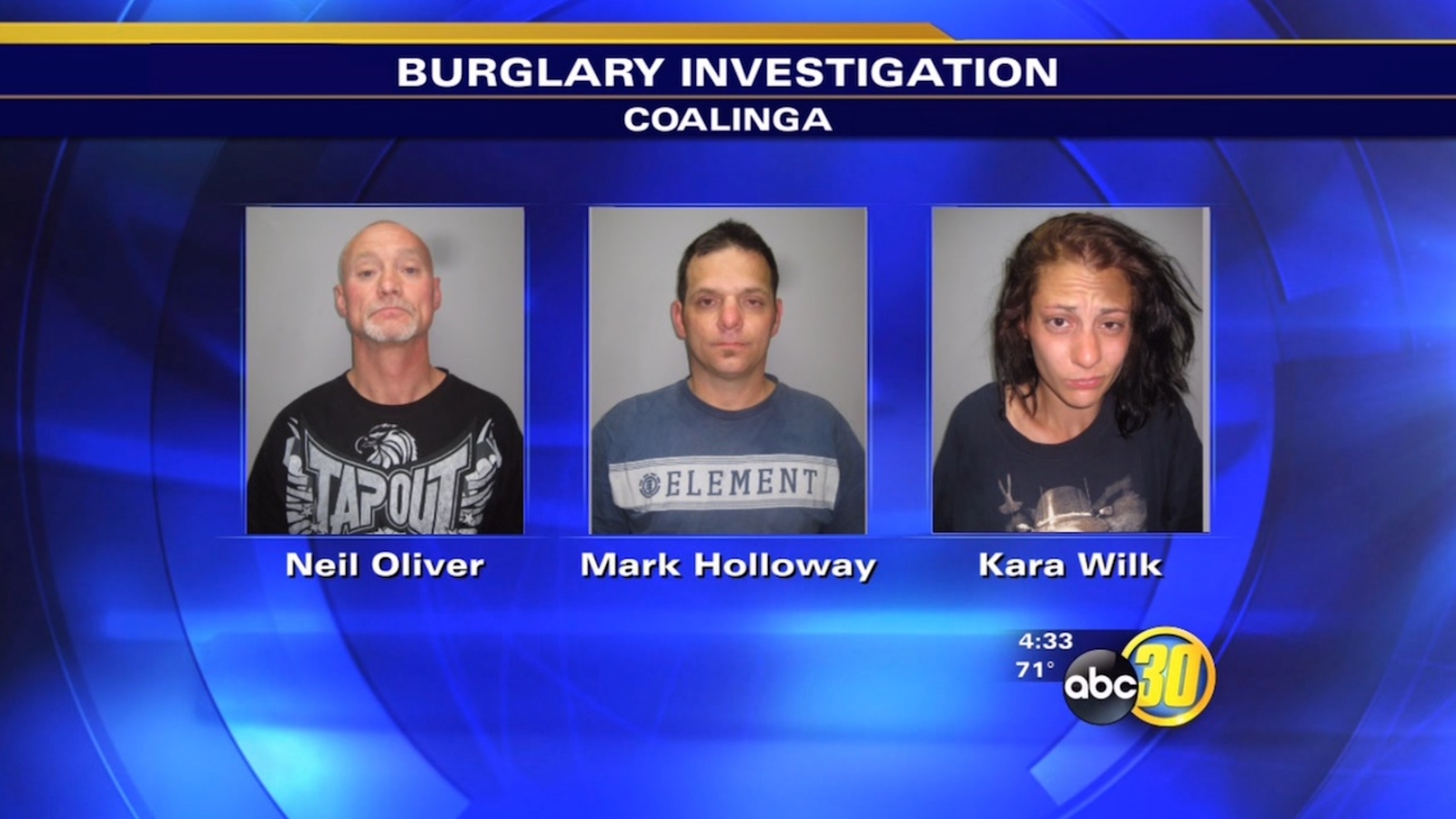 3 nabbed for attempted burglary in Coalinga ABC30 Fresno