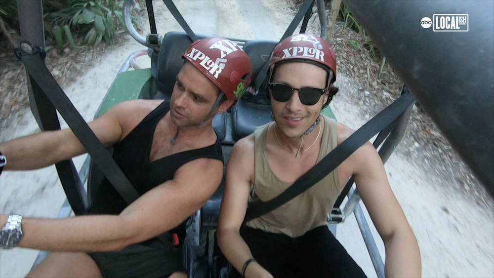 Watch Star's of ABC's "The Rookie" zip line through all the elements at Xcaret Xplor in the Mexican Riviera.