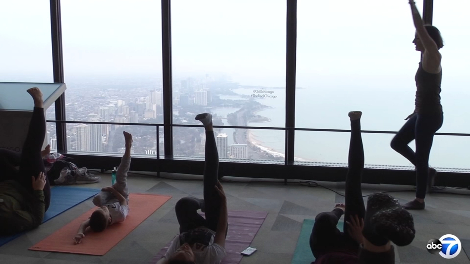 Yoga hits new heights at 360 Chicago Observation Deck