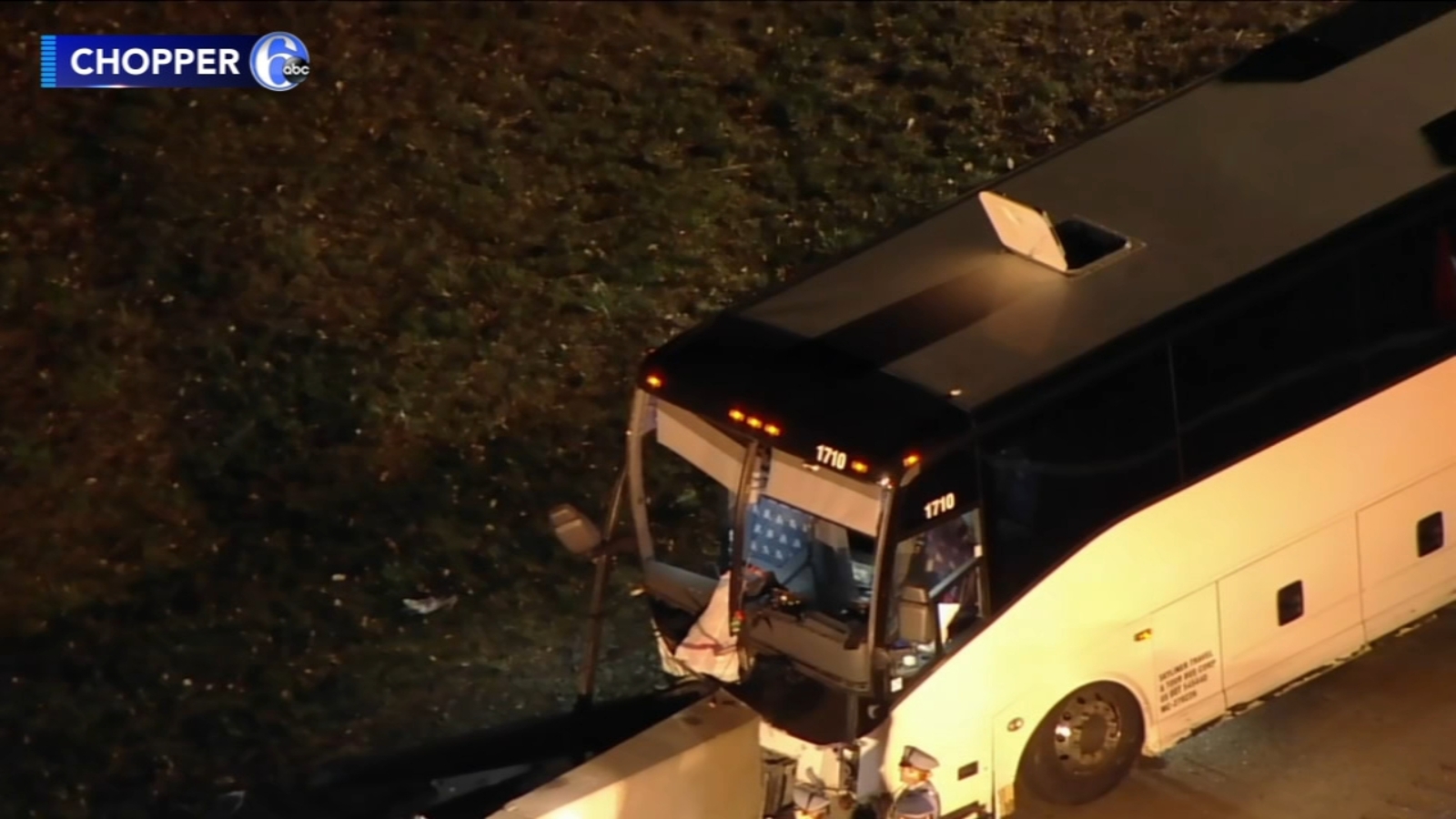 1 dead after crash involving bus on New Jersey Turnpike in Mercer
