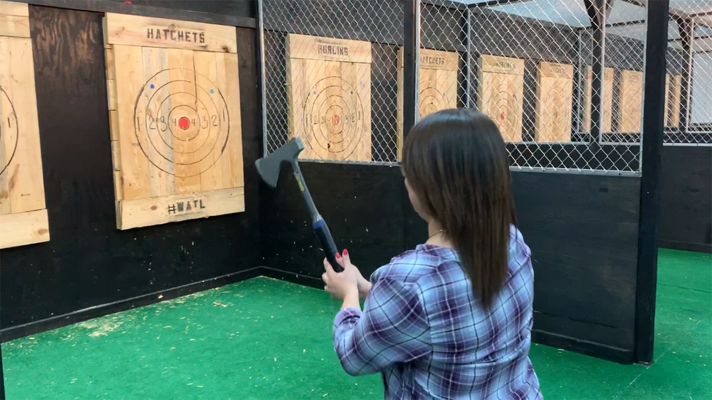 Hurling Hatchets teaches you how to throw an axe