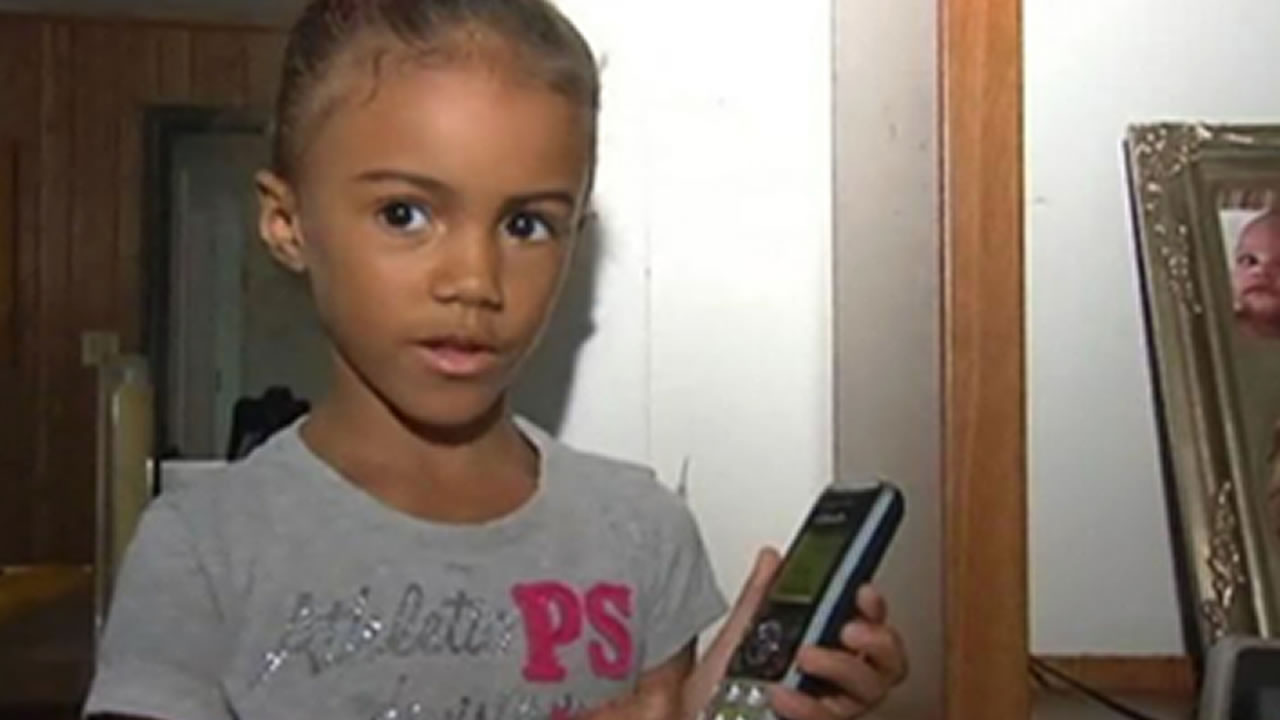 Five-year-old Jaylee called 911 and then went and got a neighbor when her caregiver fell down the stairs.