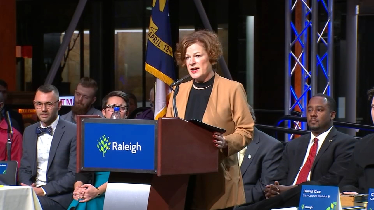 Mary-Ann Baldwin sworn in as Raleigh mayor, calls for bond on affordable housing, Dix Park