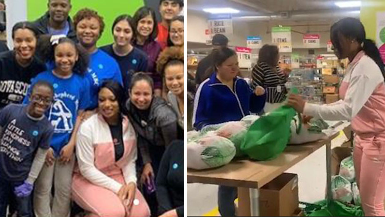 Megan Thee Stallion donates $15K worth of turkeys to Houston Food Bank