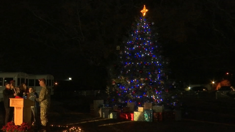 25 Ft Christmas Tree In Usa 2022 Fort Bragg lights 25foot Christmas tree to kick off holidays, names
