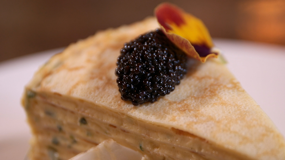 Ghost Pepper-Caviar Crepe Cake Haunts Michelin-Starred Brewpub