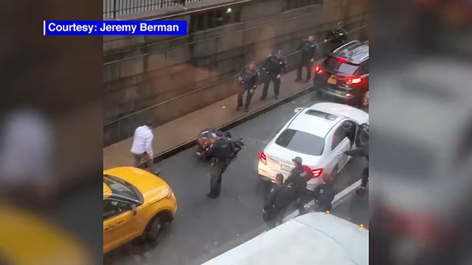 Arrest caught on camera as police swarm driver outside Holland Tunnel