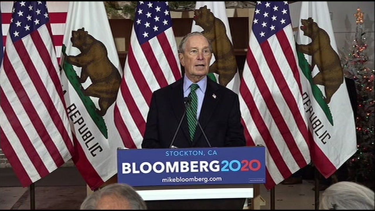 Mike Bloomberg making campaign stops in Stockton, San Francisco today