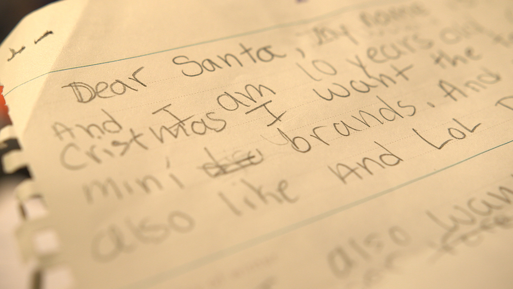 Santa Society Answers Letters to Santa from Families in Need