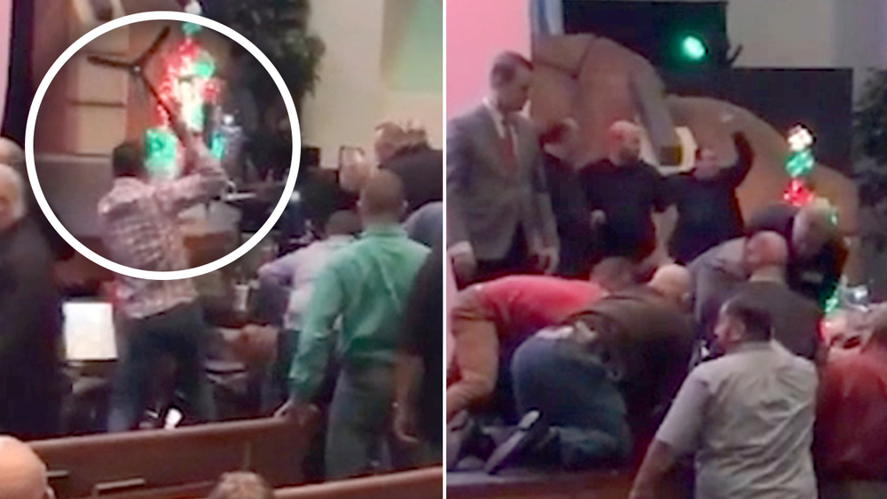 Christmas show turns chaotic when erratic man storms in