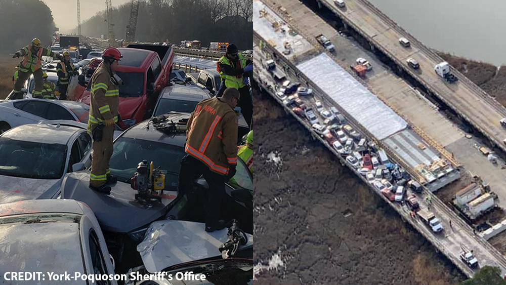 63-car pileup leaves 35 with injuries, 2 life-threatening
