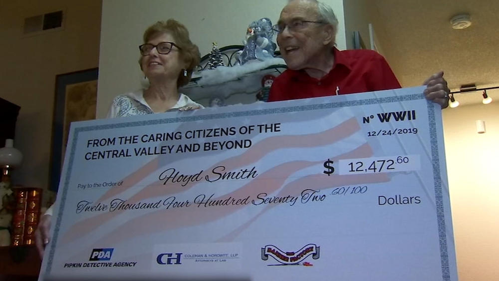 Hundreds of strangers raise $12,000 for 92-year-old WWII veteran who was scammed