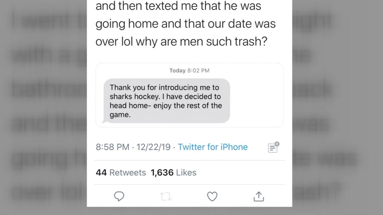 South Bay woman takes to Twitter to share her disastrous date