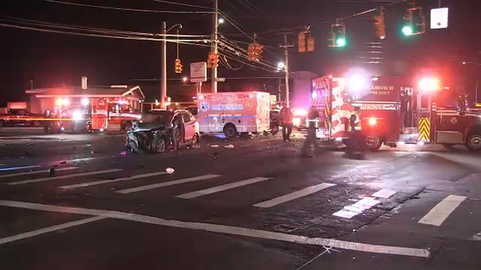 Several hurt in crash after teenager shot in Plainview, Long Island