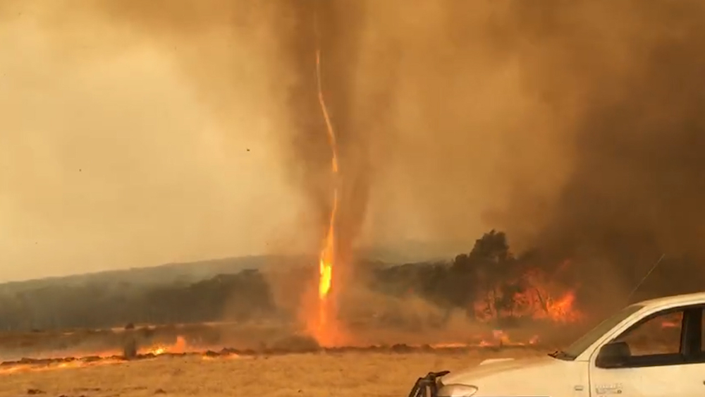 Fire tornado caught on camera as Australian wildfires rage