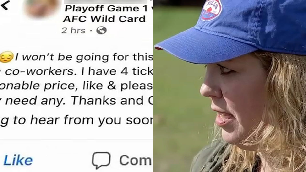 Bills fan says she's out cash after playoff ticket scam