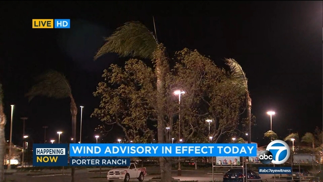 Strong, potentially damaging winds whip through SoCal - ABC7 Los Angeles