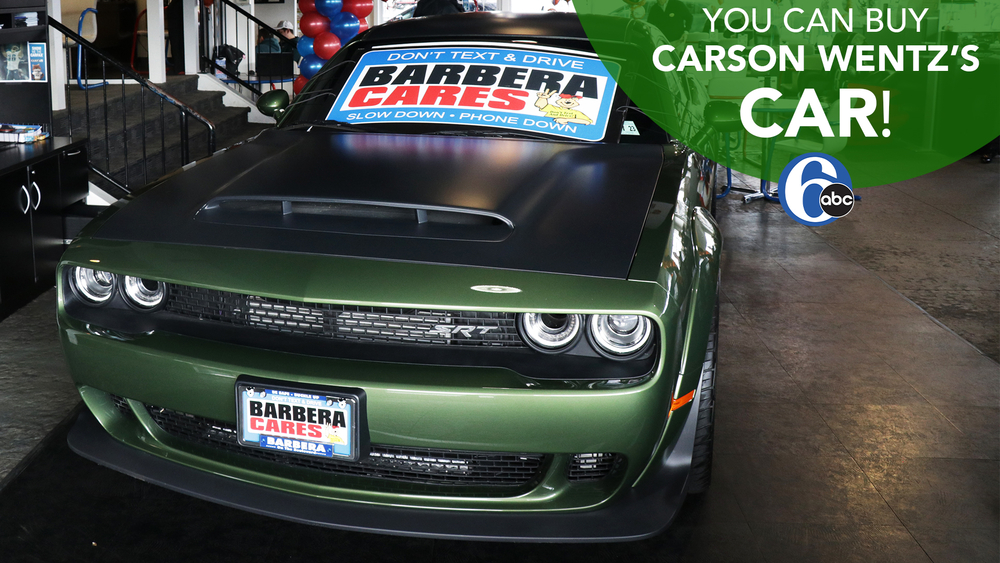 You can buy Carson Wentz's car and it will help the community