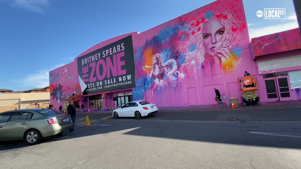 Take a look at the making of the Giant Britney Spears Mural